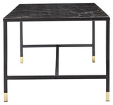 Dipp Coffee Table - Black Glass Top, 130x60