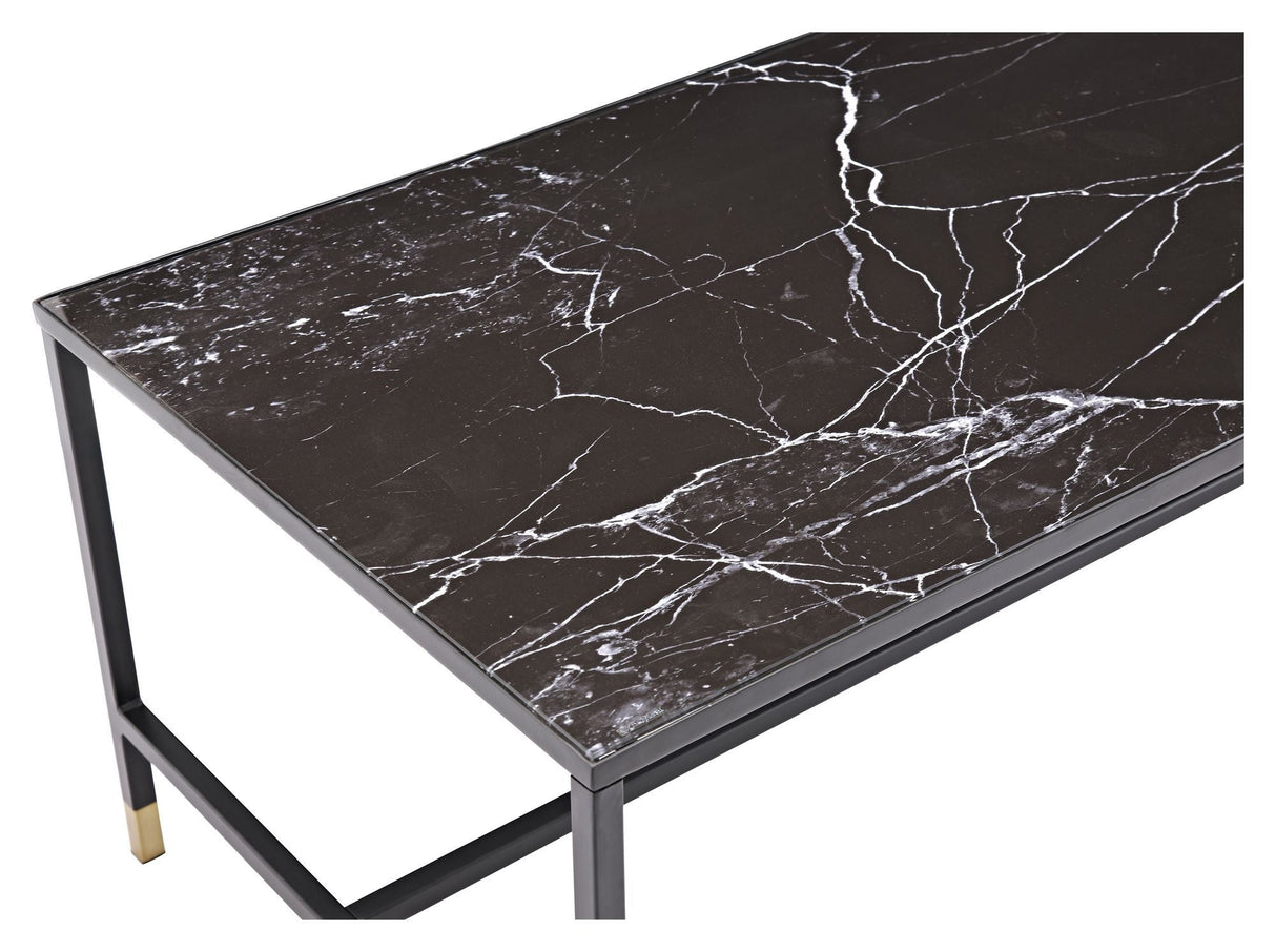 Dipp Coffee Table - Black Glass Top, 130x60