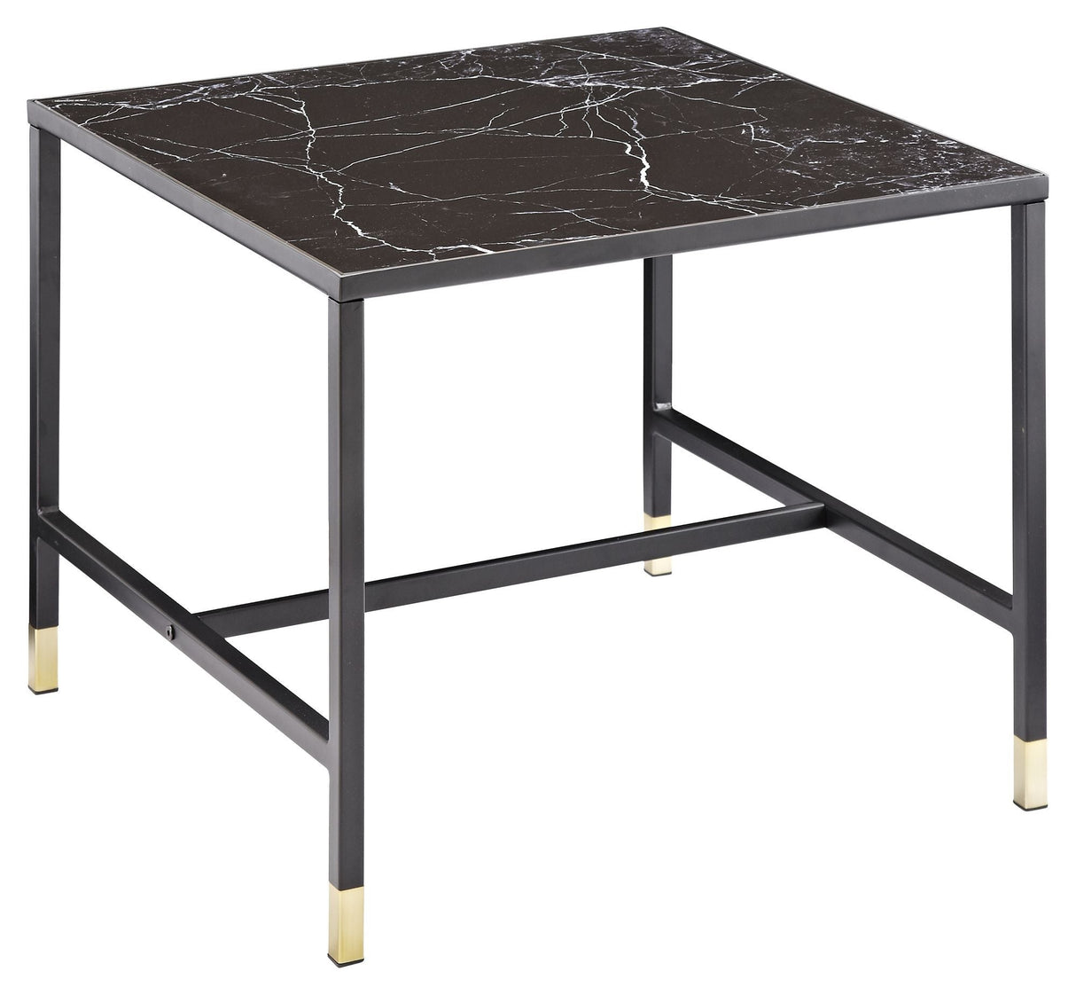 Dipp Coffee Table - Black Glass Top, 60x60