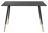 Dipp Dining table, Black veneer with brass, 120x85