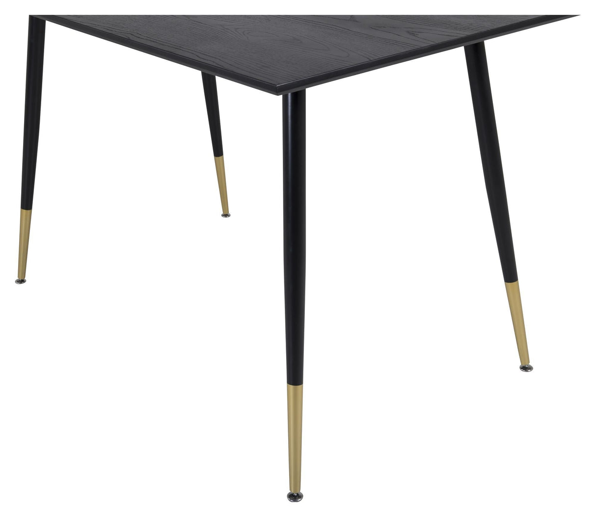 Dipp Dining table, Black veneer with brass, 120x85