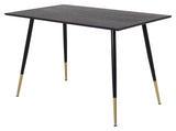 Dipp Dining table, Black veneer with brass, 120x85