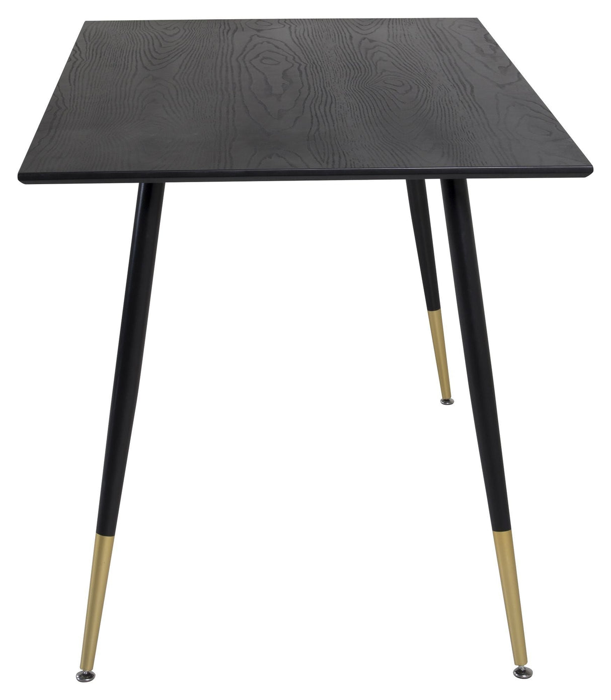 Dipp Dining table, Black veneer with brass, 120x85