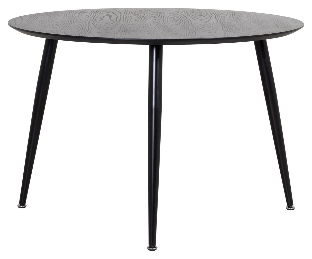 Dipp Dining table, Black veneer, Ø115