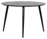 Dipp Dining table, Black veneer, Ø115