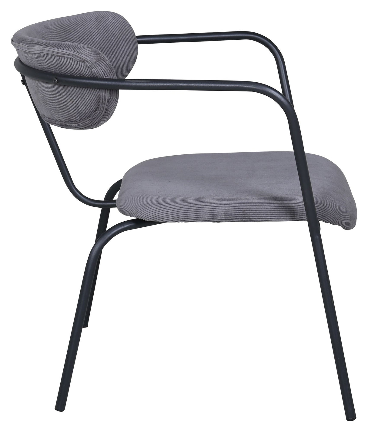 Duffy Lounge Chair, Gray Corduroy