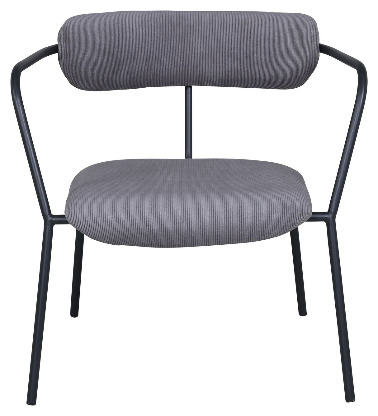 Duffy Lounge Chair, Gray Corduroy