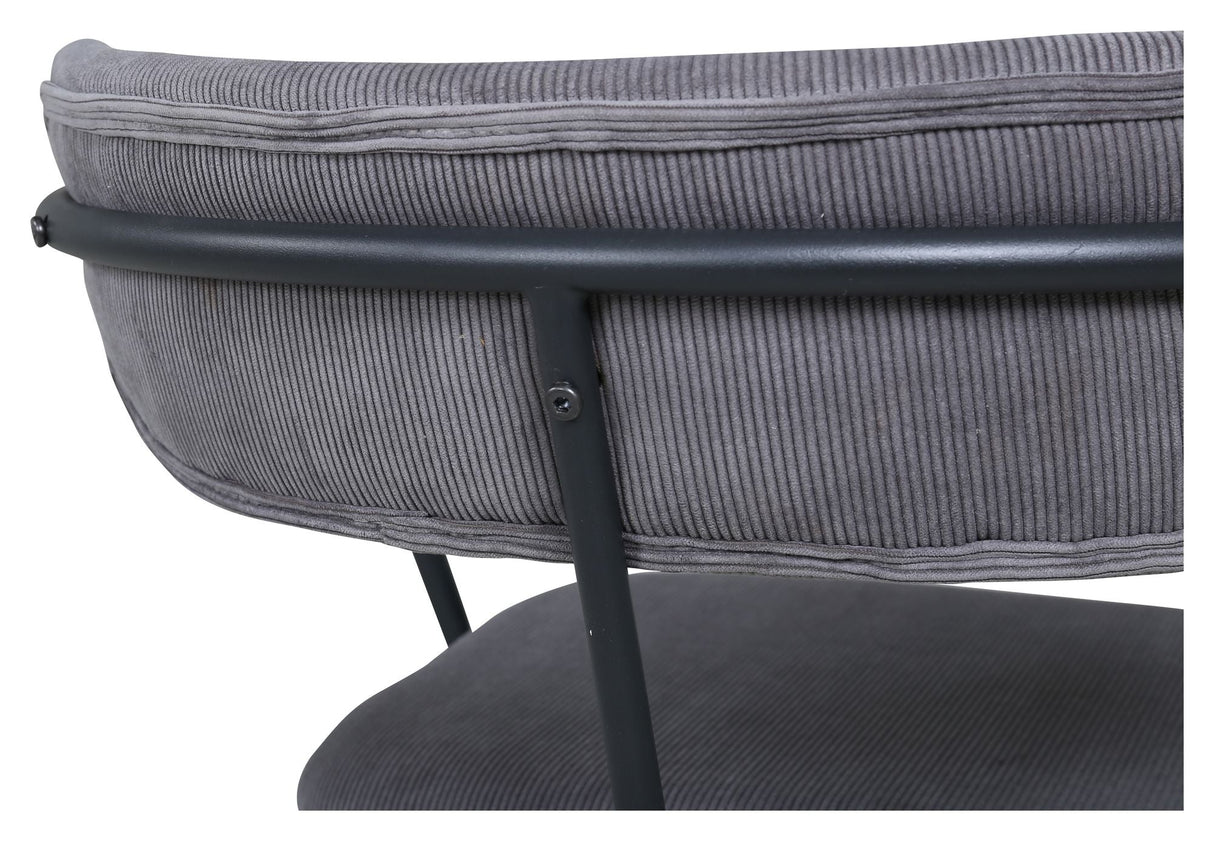 Duffy Lounge Chair, Gray Corduroy