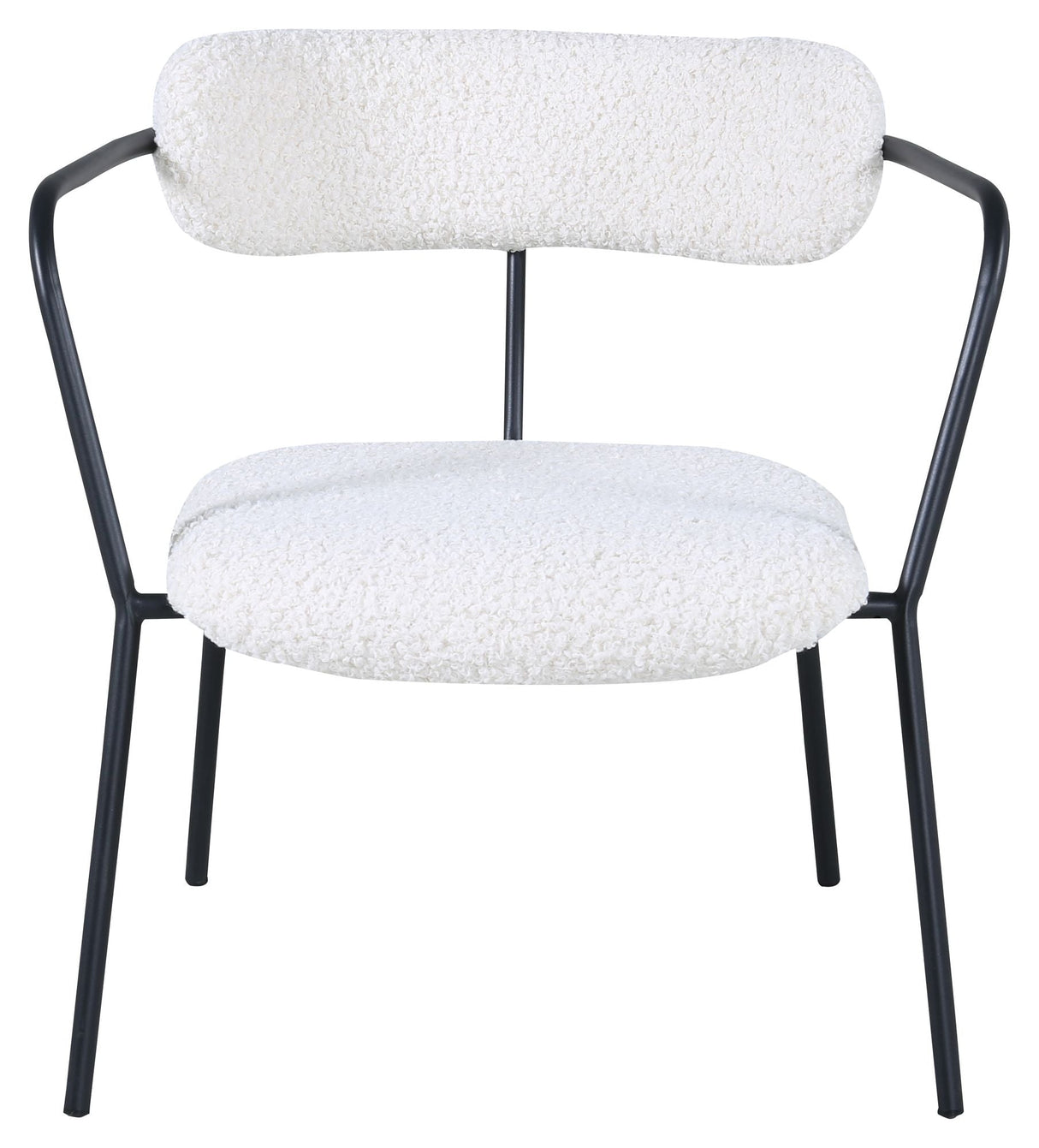 Duffy Lounge Chair, Off White Teddy