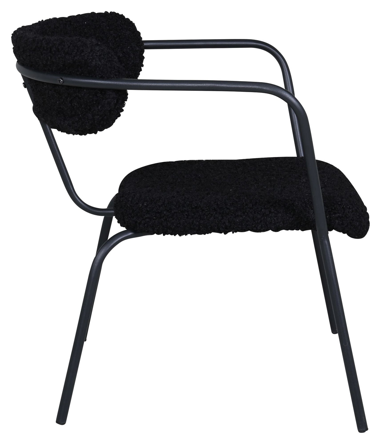 Duffy Lounge Chair, Black Teddy