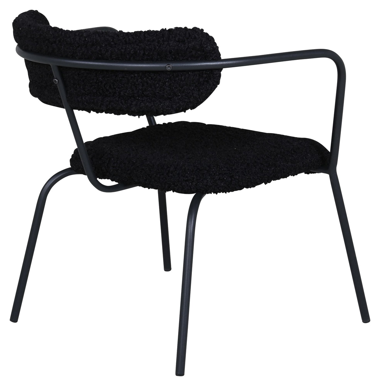 Duffy Lounge Chair, Black Teddy