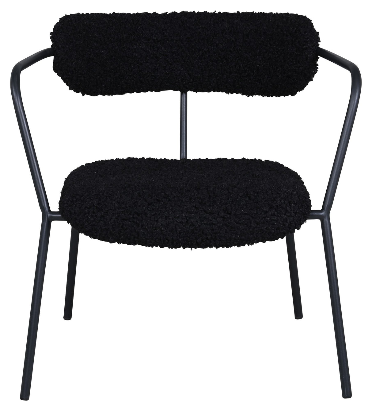 Duffy Lounge Chair, Black Teddy