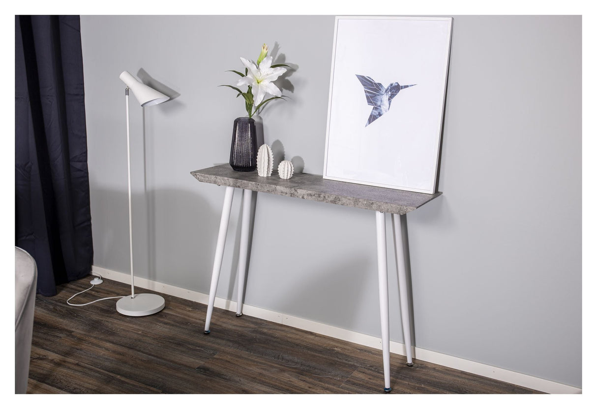 Edge Side Table - Concrete-look/White, 110x30