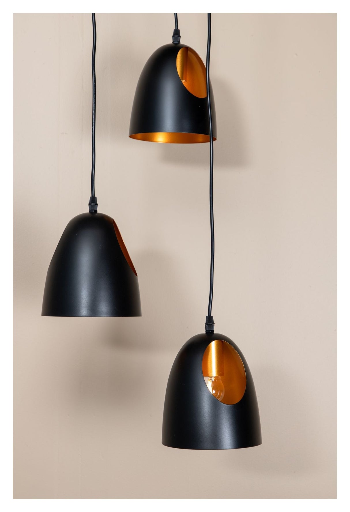 Elda Pendant luminaire D40xH144, black/copper