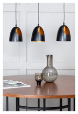 Elda Pendant luminaire L75xW16xH17, Black/Copper