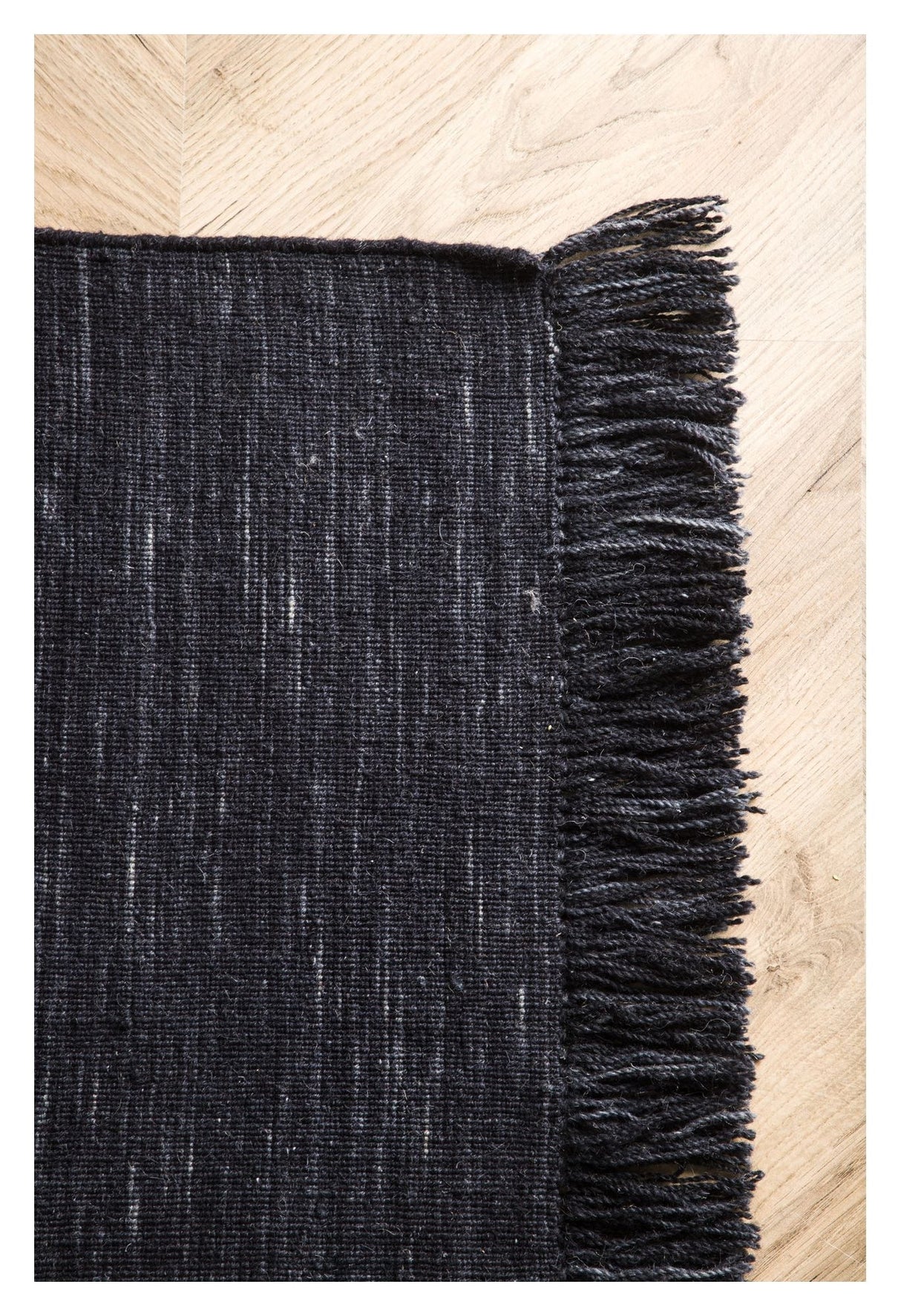 Elton Wool/Cotton Blanket 230x160 - Black