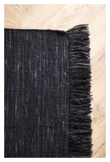 Elton Wool/Cotton Blanket 350x250 - Black