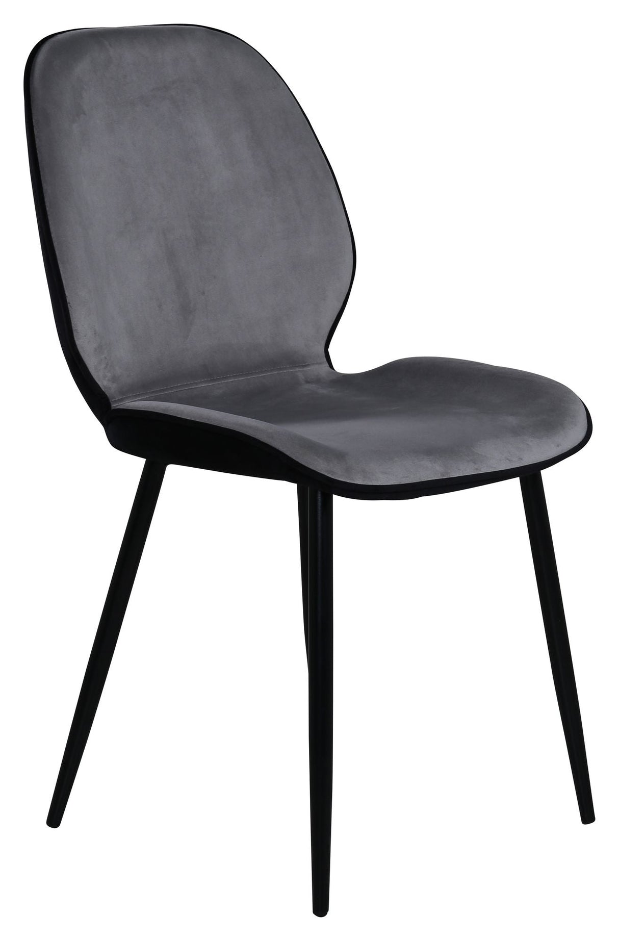 Emma Dining Chair, Black Velvet/Iron