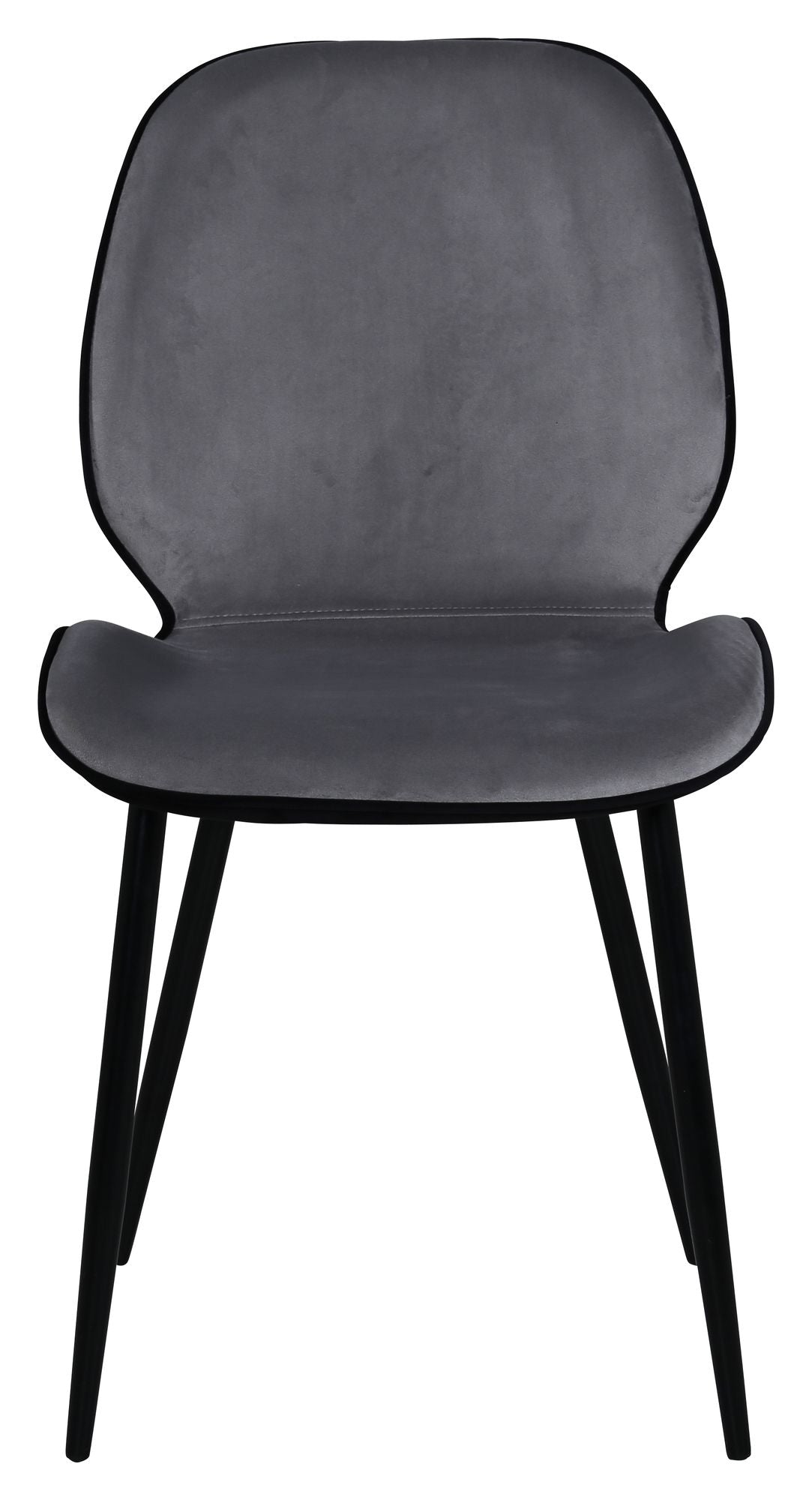 Emma Dining Chair, Black Velvet/Iron