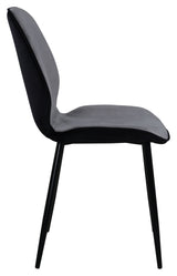 Emma Dining Chair, Black Velvet/Iron