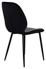 Emma Dining Chair, Black Velvet/Iron