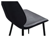 Emma Dining Chair, Black Velvet/Iron