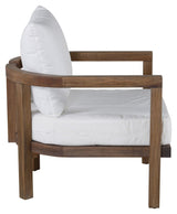 Erica, lounge chair - white/ dark oak