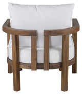 Erica, lounge chair - white/ dark oak