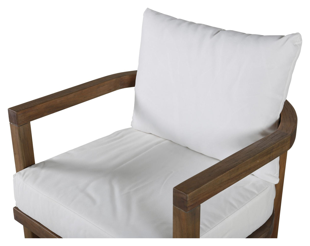 Erica, lounge chair - white/ dark oak