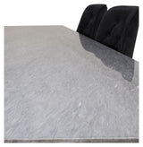 Estelle Dining Table, Gray Marble, 90x200