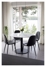 Estelle Dining table, White marble, Ø106