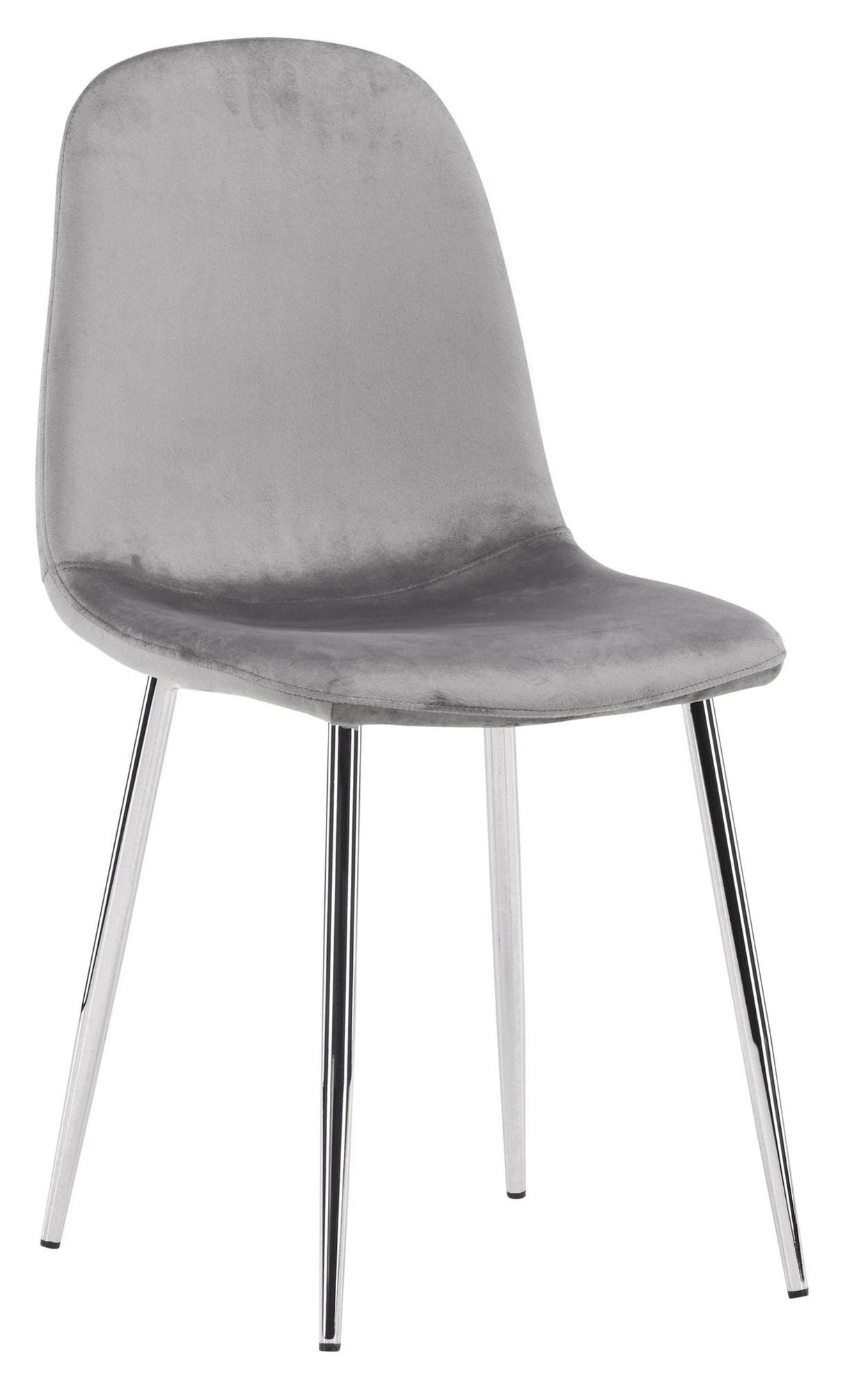 Eva Dining chair, light gray velvet