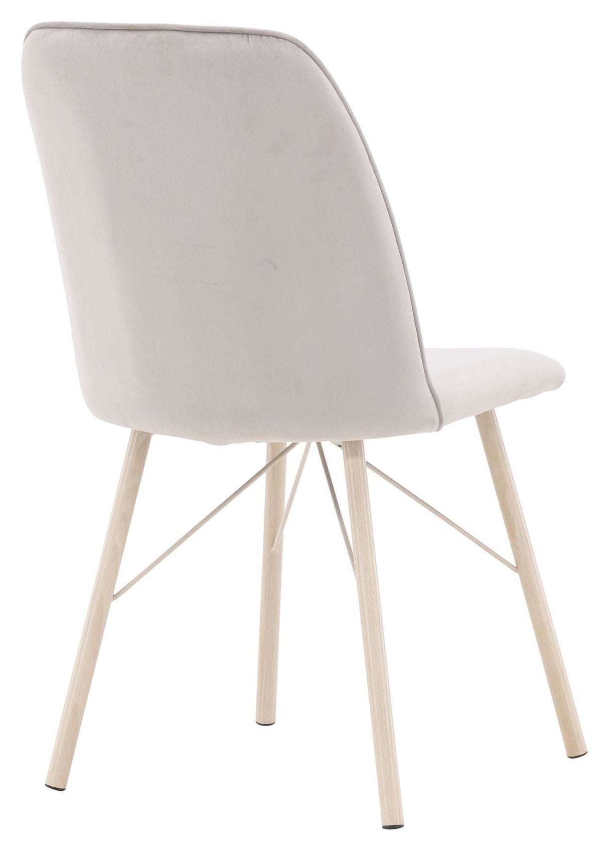 Everyday Dining chair, White washed, Light gray velvet