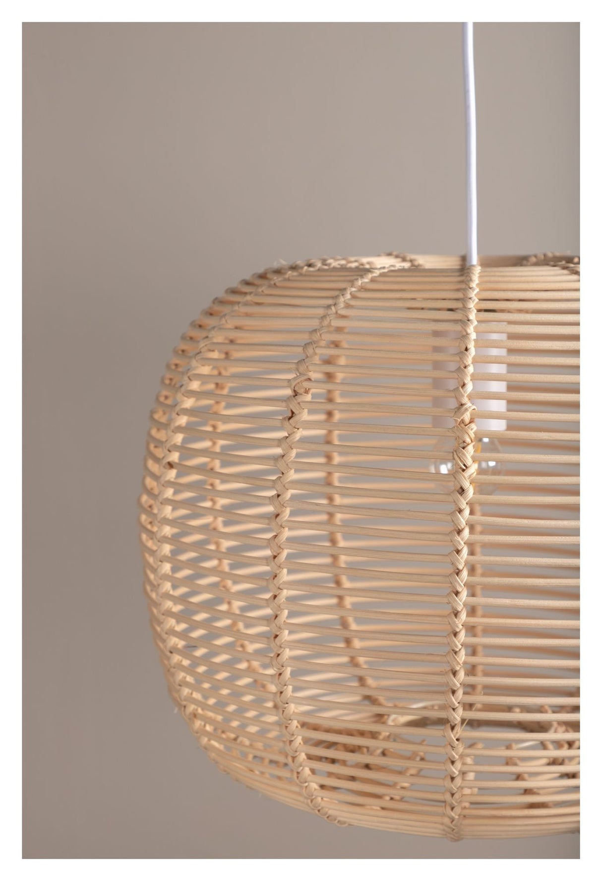 Fence Pendant, Nature Rattan