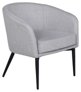 Fluffy lounge chair, gray fabric