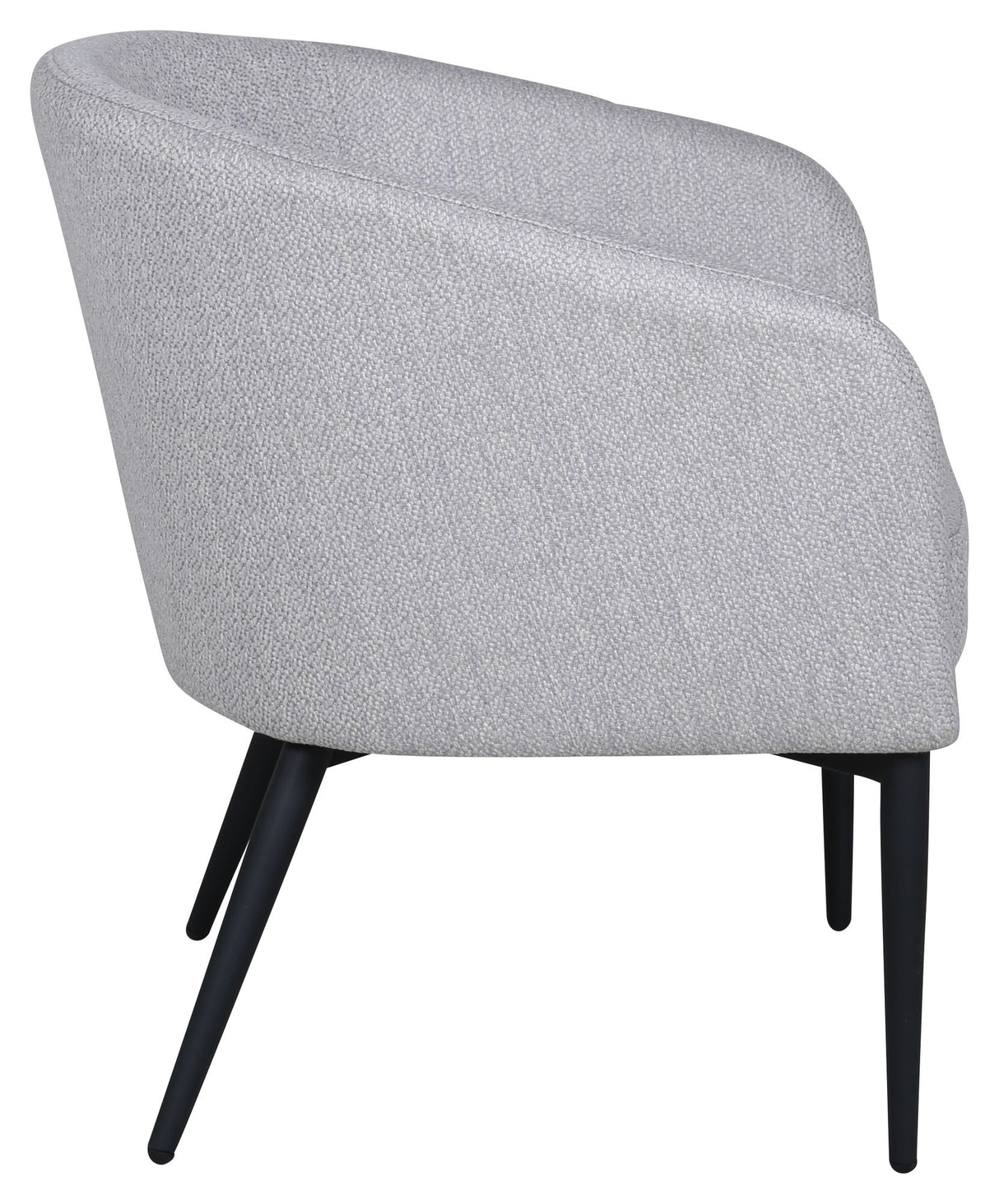 Fluffy lounge chair, gray fabric