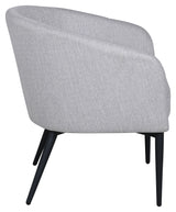 Fluffy lounge chair, gray fabric