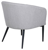 Fluffy lounge chair, gray fabric