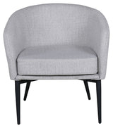 Fluffy lounge chair, gray fabric