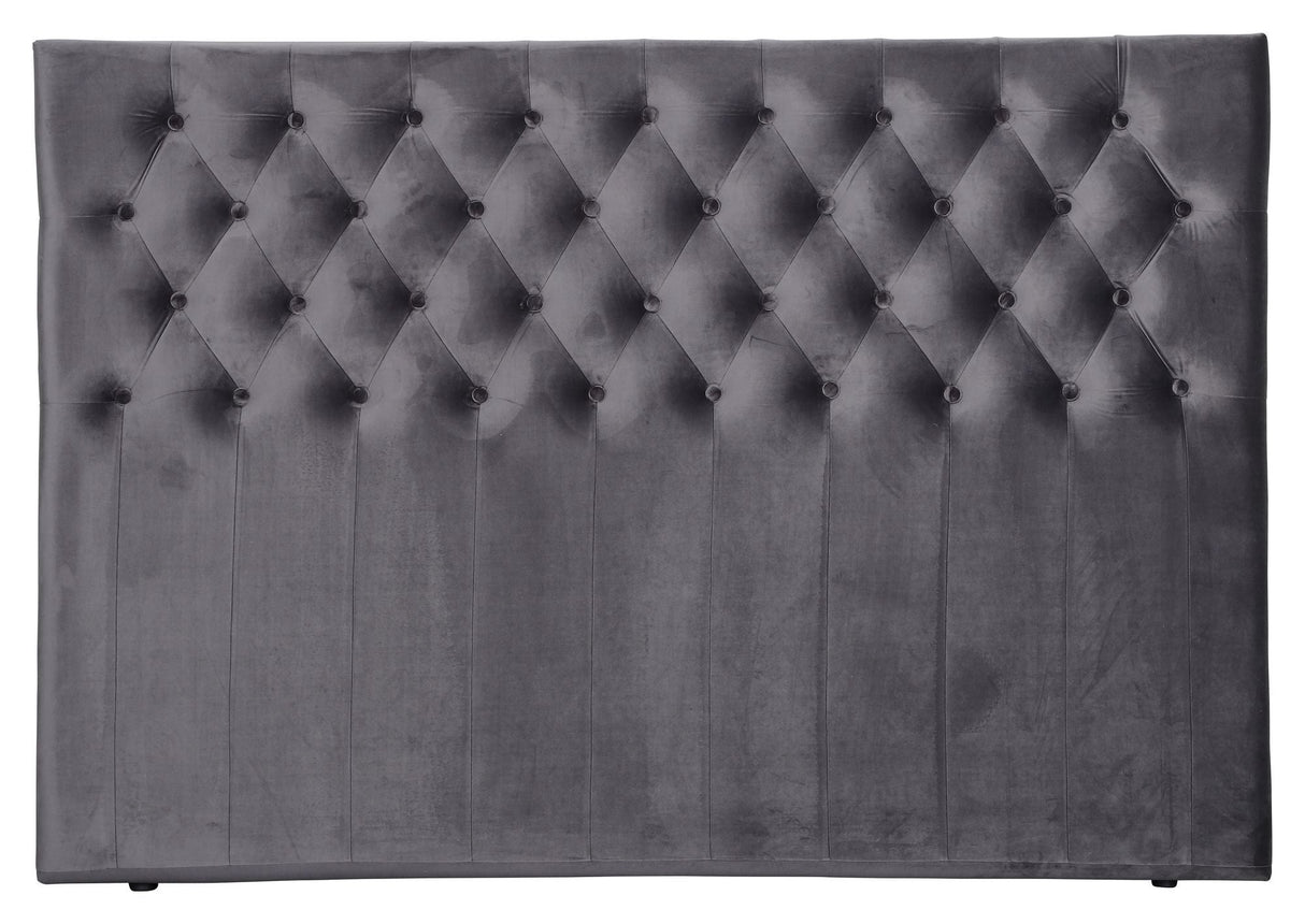 Furuvik headboard, Dark gray velvet, B:160