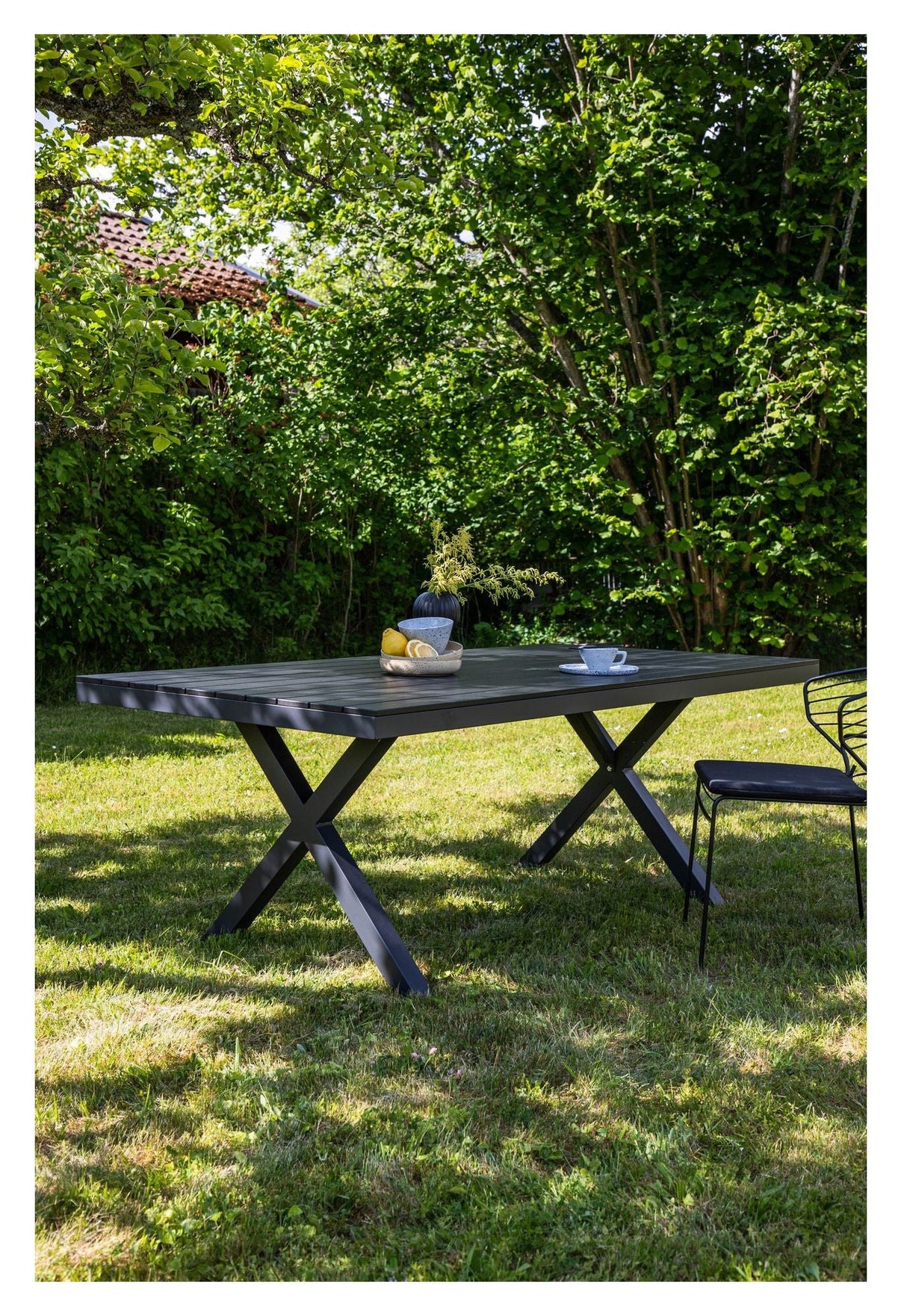 Garcia Garden Table, Black Alu, 100x200