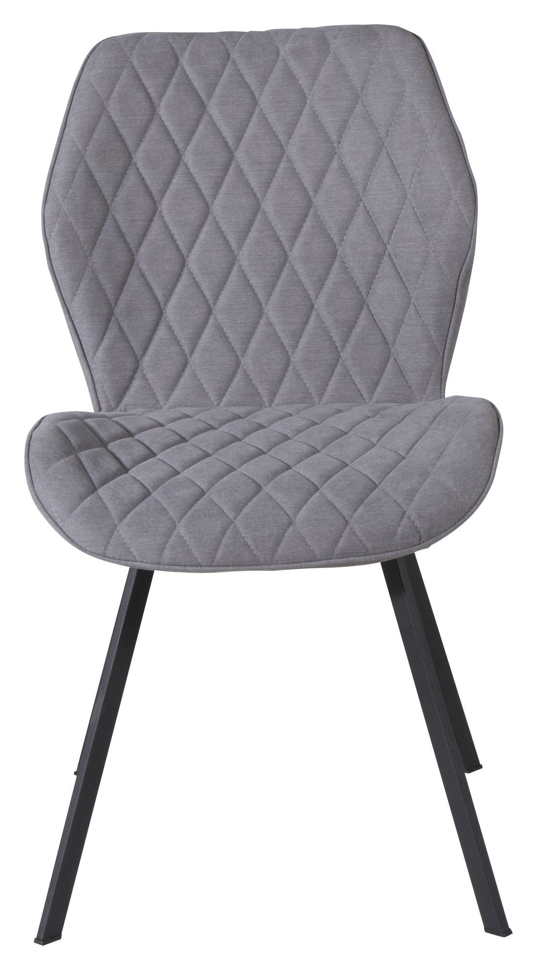 Gemma Dining chair, Gray, Black metal legs