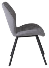 Gemma Dining chair, Gray, Black metal legs