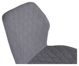 Gemma Dining chair, Gray, Black metal legs