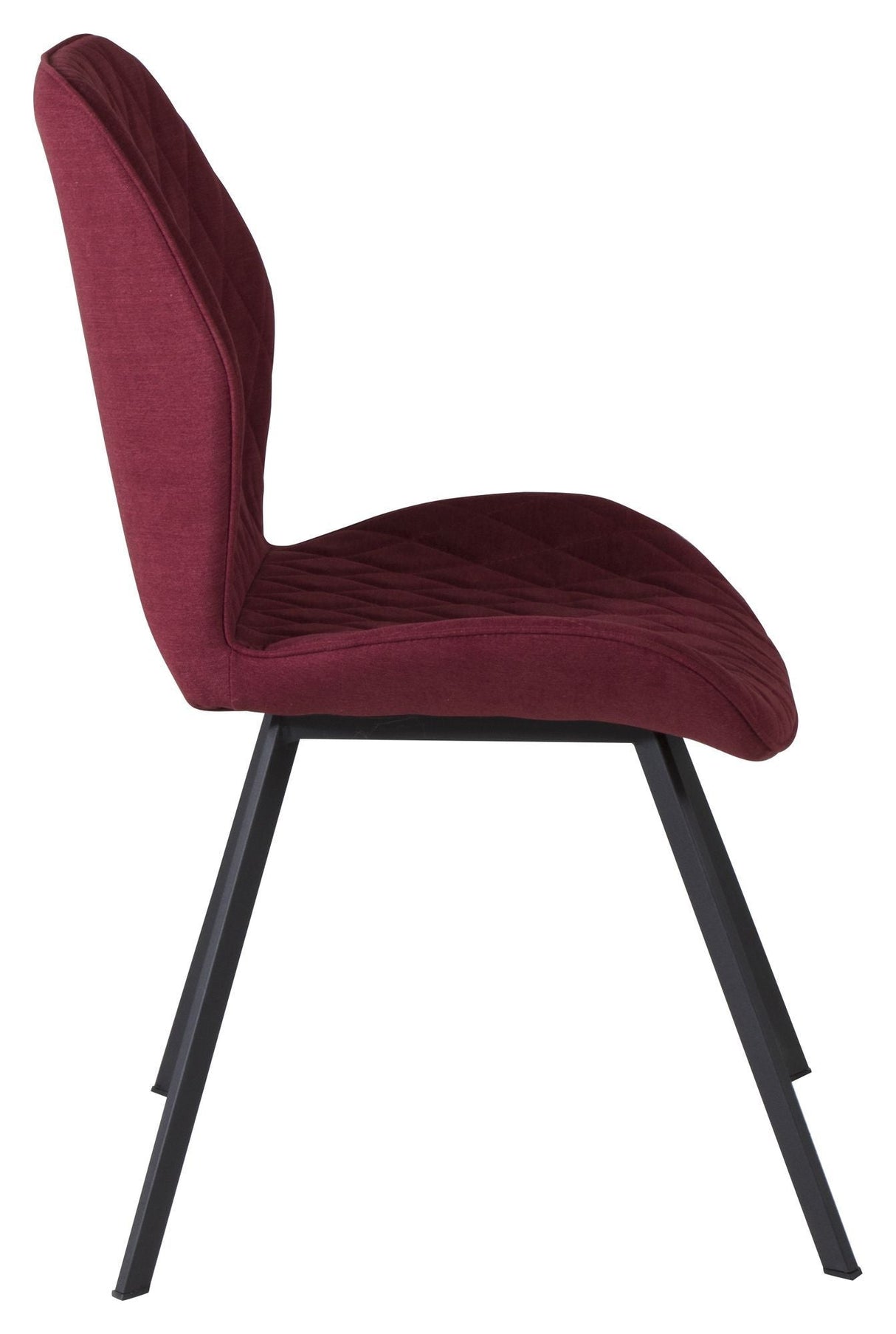 Gemma Dining chair, Red, Black metal legs