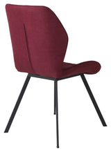 Gemma Dining chair, Red, Black metal legs