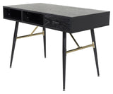 Gold Desk, Black veneer with brass