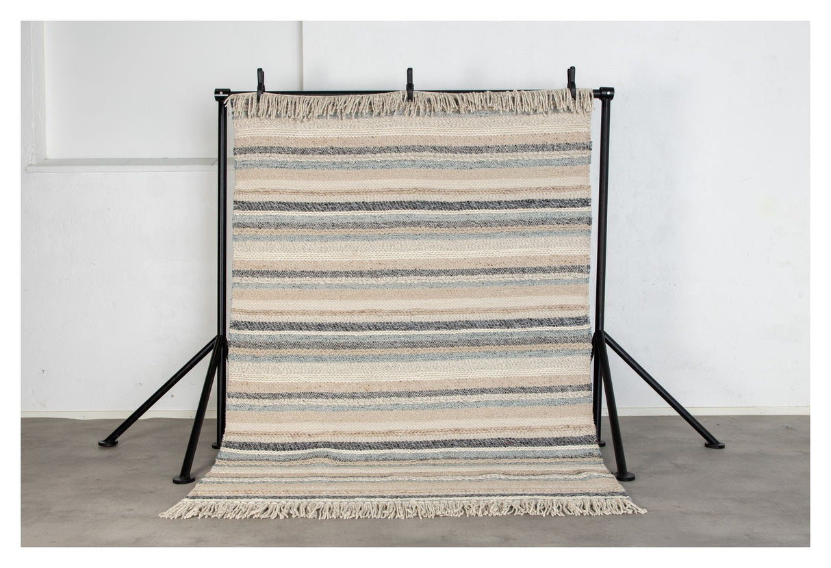 Gudha wool mix blanket, 200x300, Beige/blue