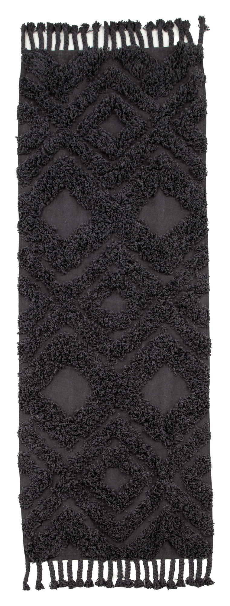 Hilma Cotton Runner, 200x70 - Dark Gray