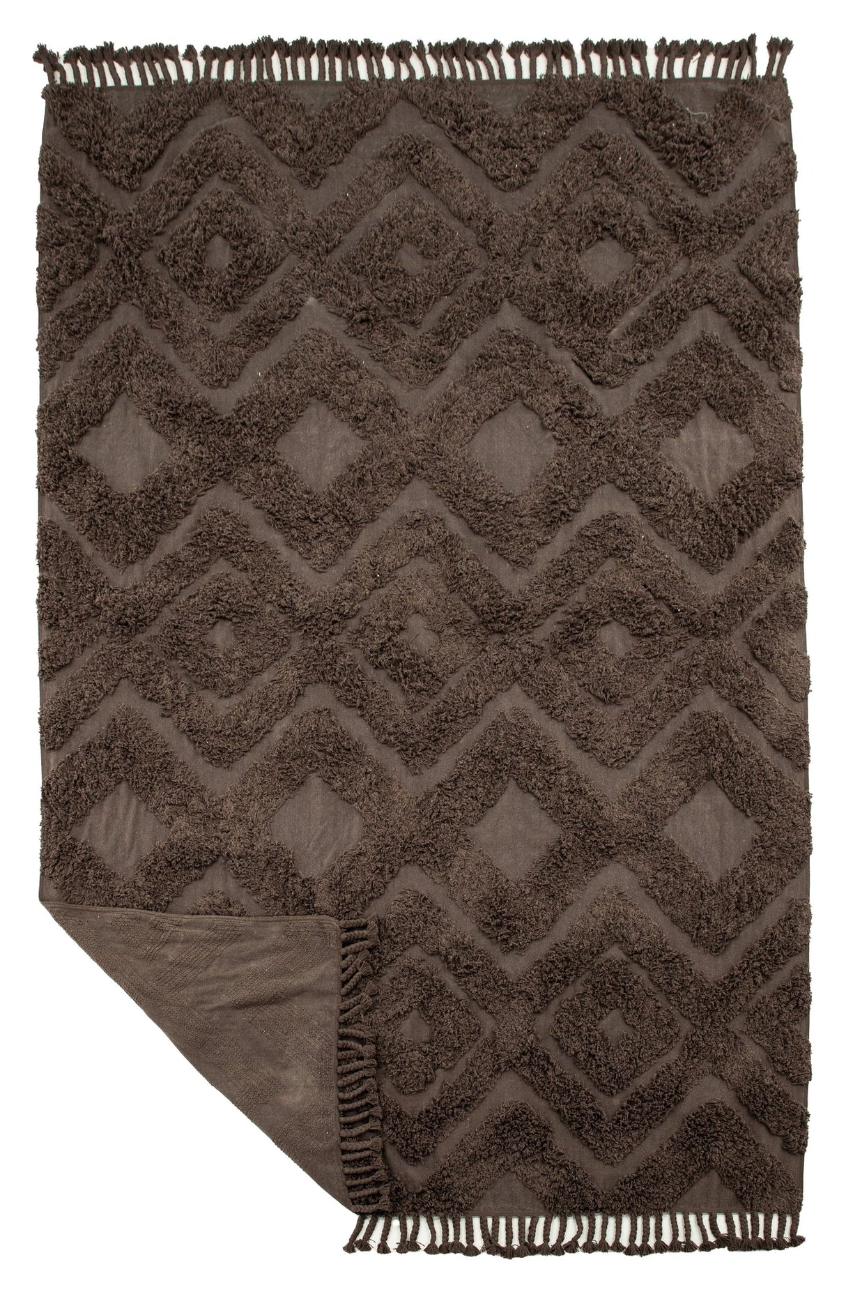 Hilma Cotton Blanket, 300x200 - Brown